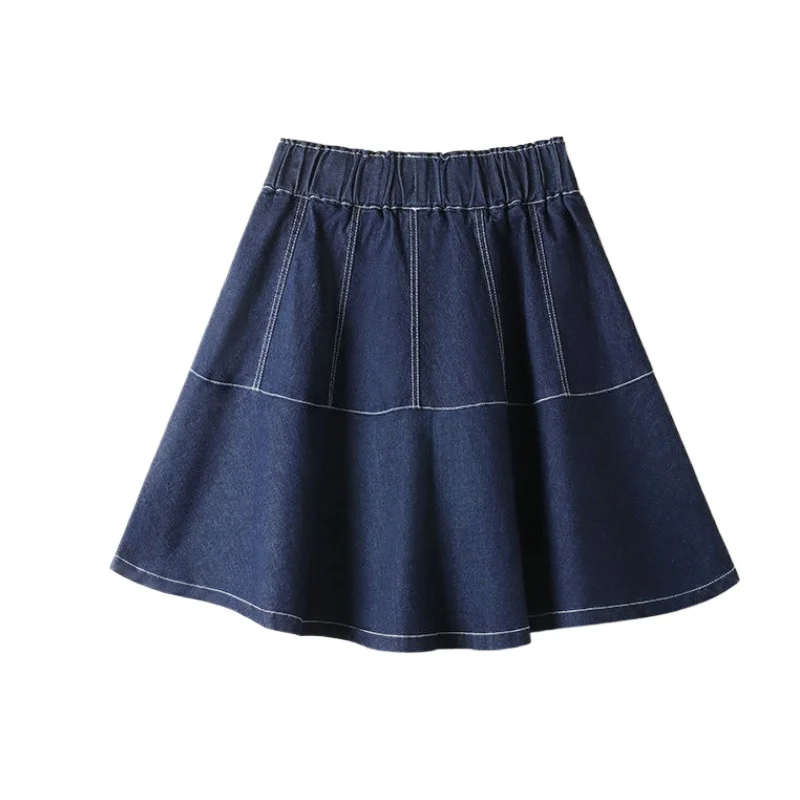 Elastic Waist Short Denim Short Skirt Women