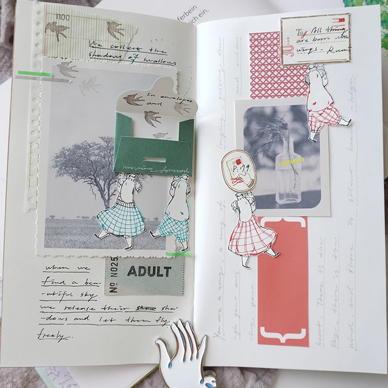 Lovely Lifting Girls Wooden Rubber Stamp Set DIY Scrapbooking Photo Album Card Making Wood Seal