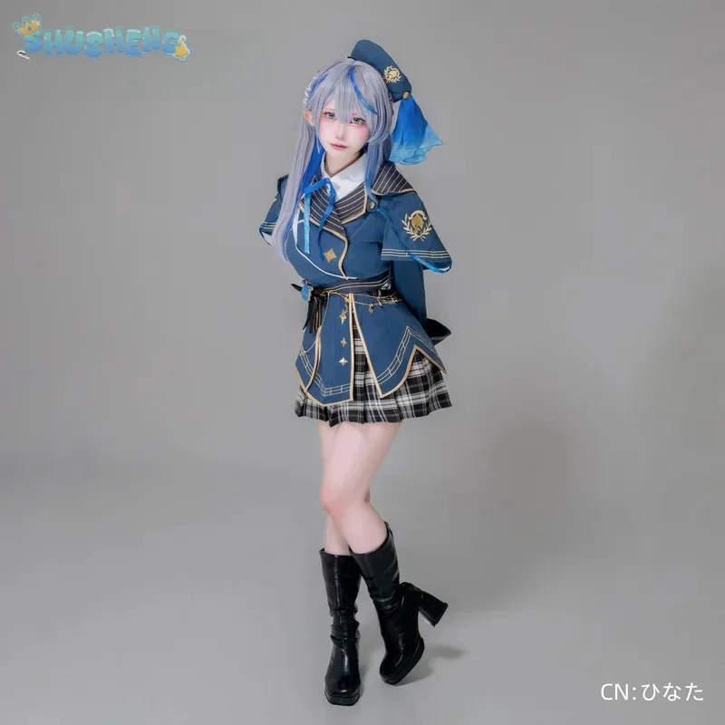 

In Stock Vtuber Amagai Ruka Cosplay Costume Halloween Xmas JK uniform jacket skirt hat tie socks men women sweet suit S-XXL