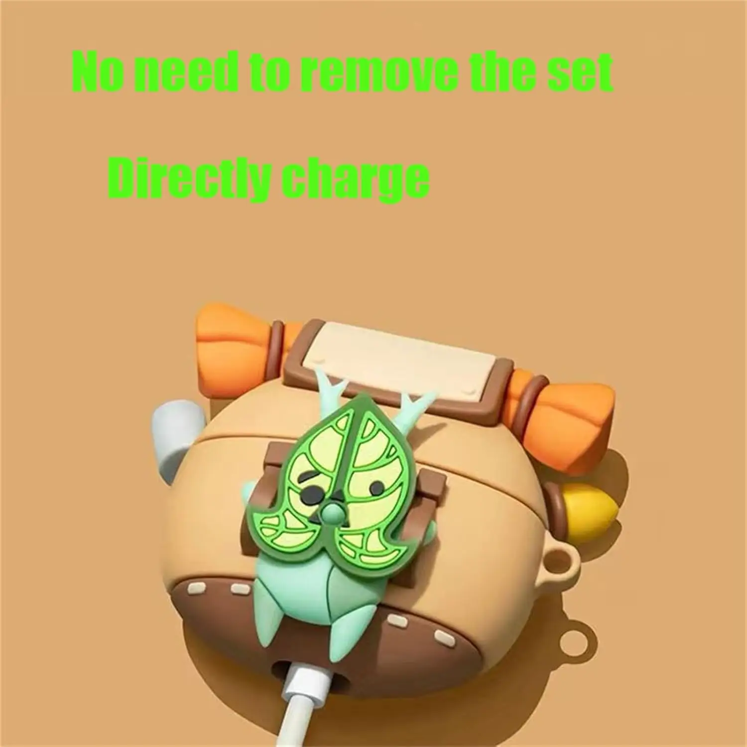 حافظة سماعة رأس لهاتف هواوي فري كليب، حافظة لسماعات الأذن من السيليكون بتصميم الرسوم المتحركة اليهاهاى اللطيفة مع خطاف للأولاد والبنات