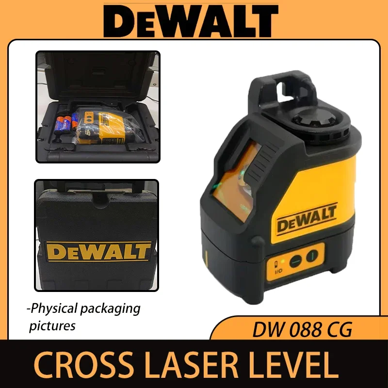 

DEWALT Cross Laser Level DW088CG Indoor And Outdoor High-Precision 2-Lines Self Ieveling Green Beam Laser Level Power Tool