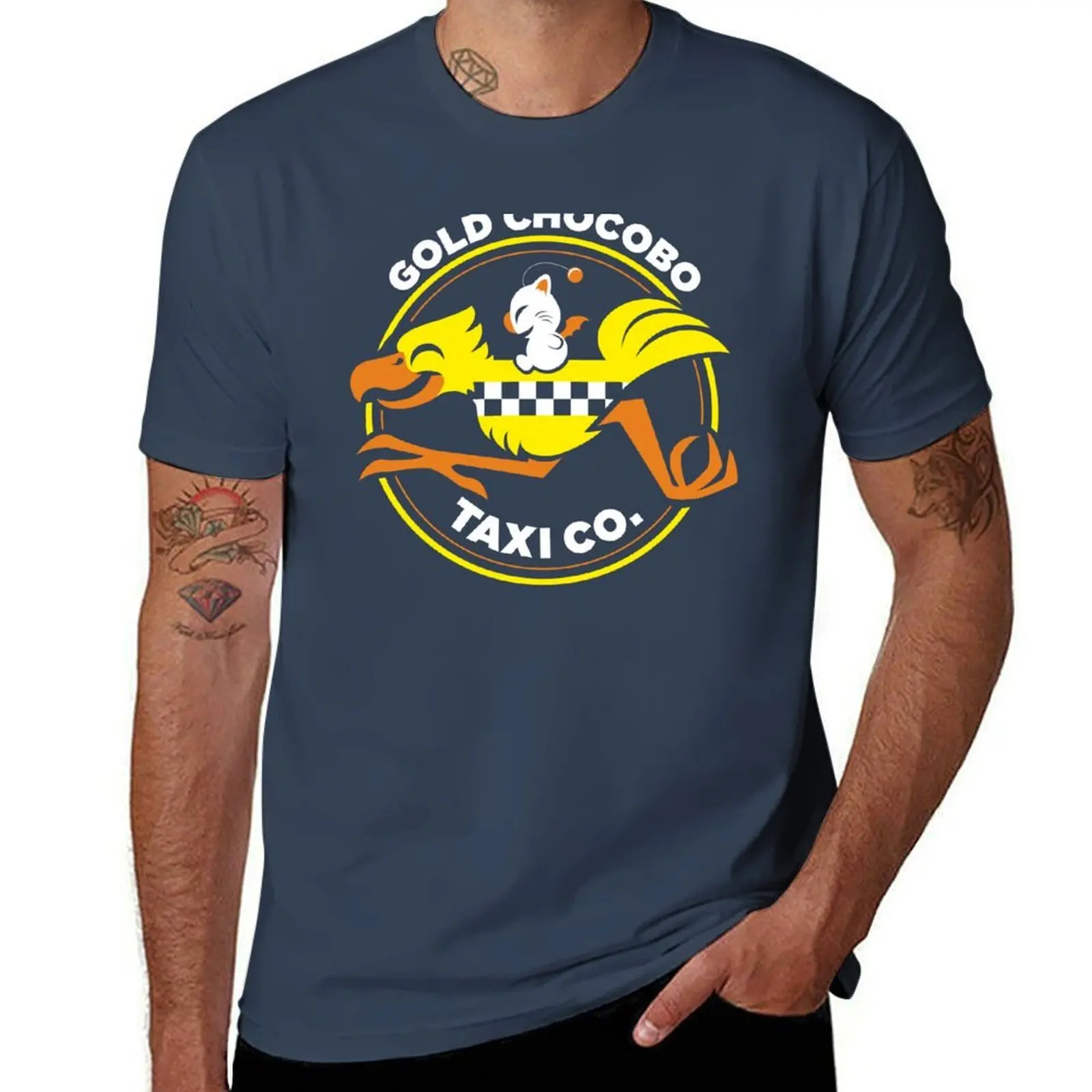 

Taxi Chocobo Gold Co T-Shirt Work Wear Simple Tee Shirt