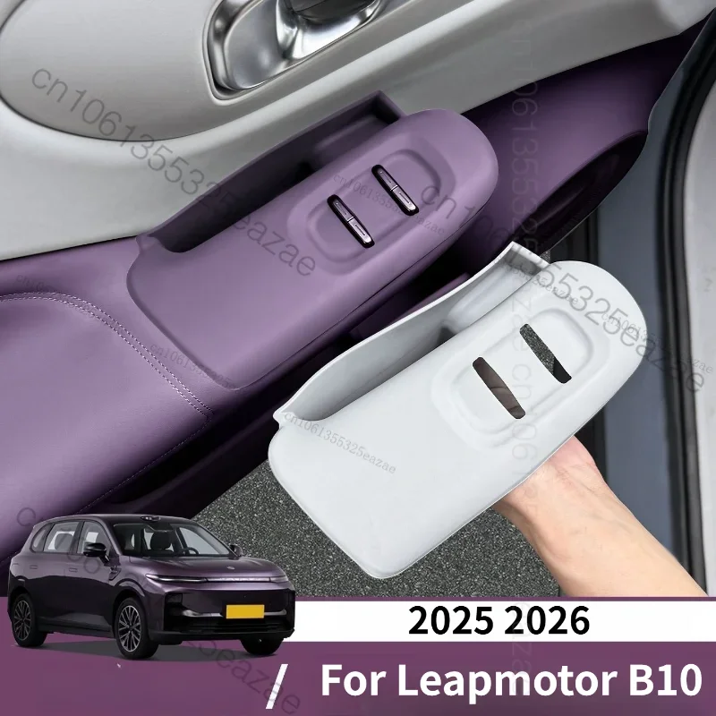 For Leapmotor B10 Accessories 2025 2026 Car Door Handle Storage Box Cover TPE Waterproof Container Upgrade Interior Accessories