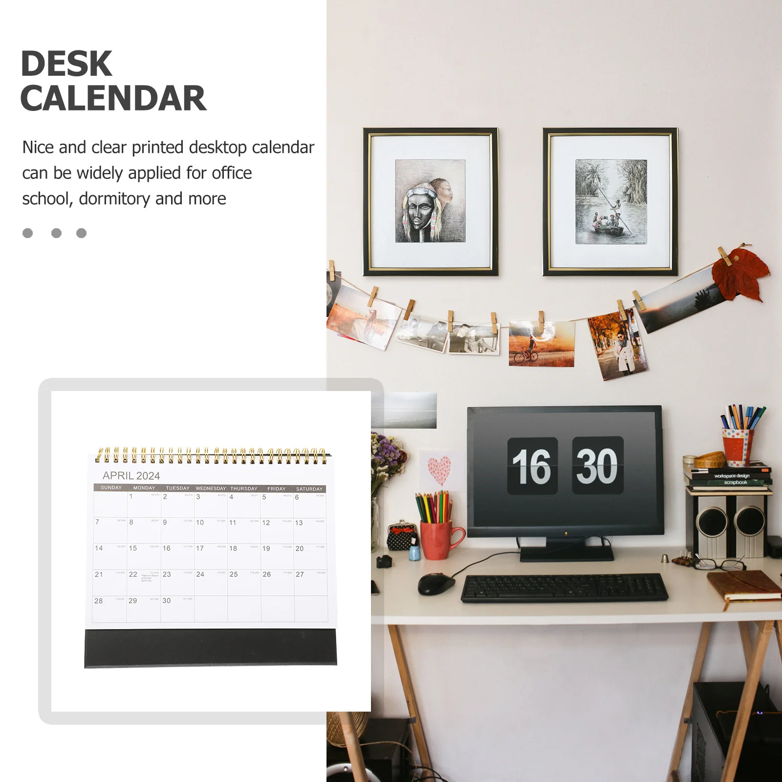 

Настольный календарь-стойка для небольшого офиса, минималистичный вечный настольный бумажный простой