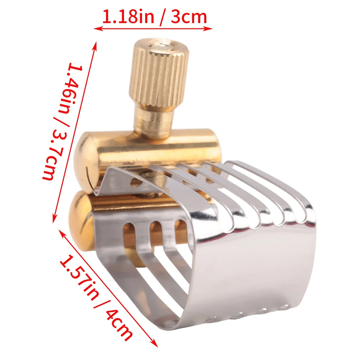 【قطرة السعر!】أداة مشبك الساكسفون الثلاثي قطعة الفم مشبك ربط ساكس مشبك للرأس جزء الساكسفون ساكس ربط