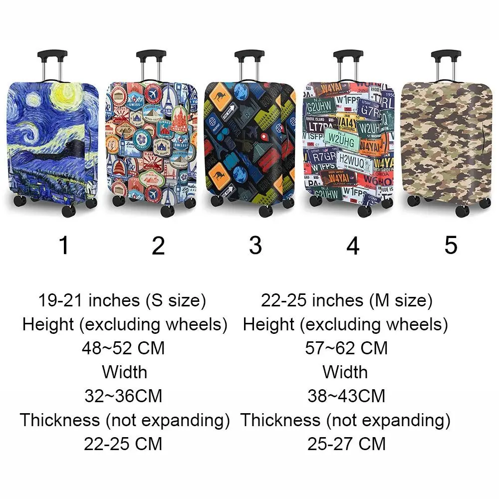 High Elasticity Luggage Protective Cover Dacron Multicolor Trolley Suitcase Dust Sleeves Thickening 18-25 Inch