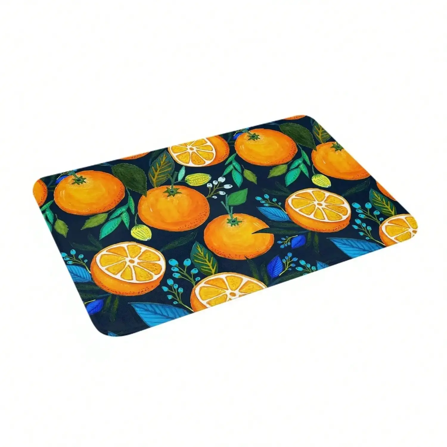 Orange Bloom Non-Slip Doormat Floor Mat Antiwear Carpet Rug For Kitchen Entrance Home Living Room Footpad Mats