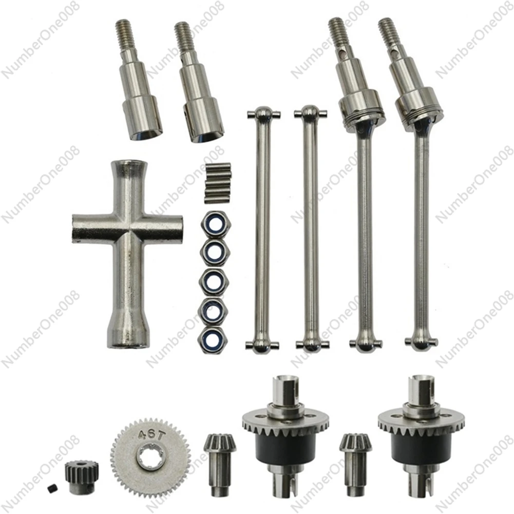 Metal Differential and Drive Shaft Set for SCY 16101 16102 16103 16201 Pro 1/16 Brushless RC Car Upgrades Parts