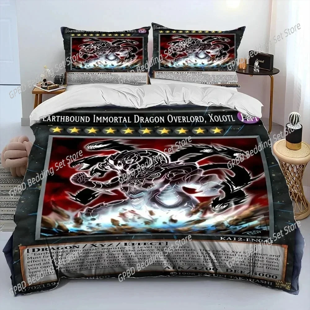 

3D Print Yu-Gi-Oh MONSTER CARD Anime Comfortable Duvet Cover Pillowcase Bedding Set Children Bedroom Decoration Home Textile