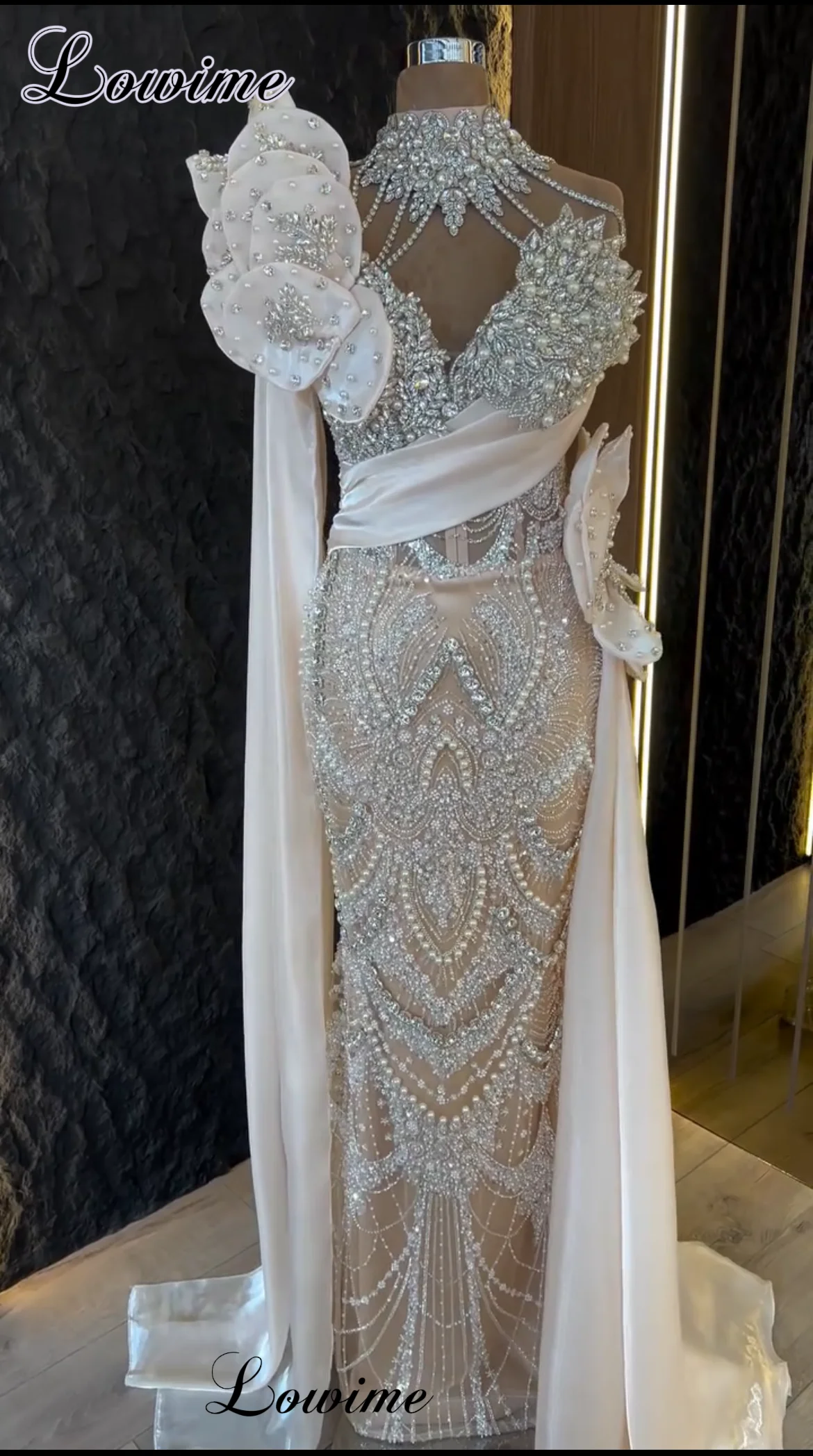 2026 Newest Heavy Handmade Celebrity Dresses 2026 Crystals Evening Dresses Mermaid Red Carpet Dress Vestidos De Gala Customized