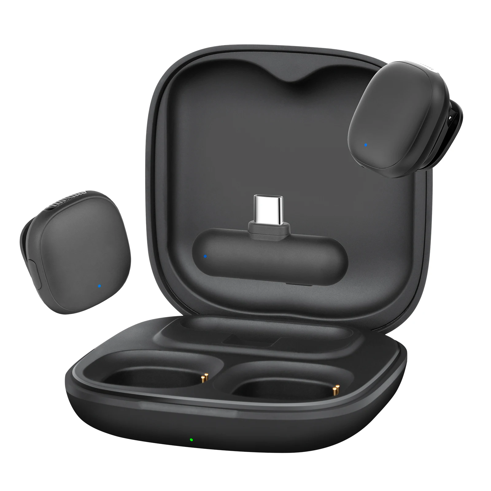 Professional V22 Lavalier Mini Microphone 2.4G Wireless Professional Studio Recording Microphone with Noise Reduction