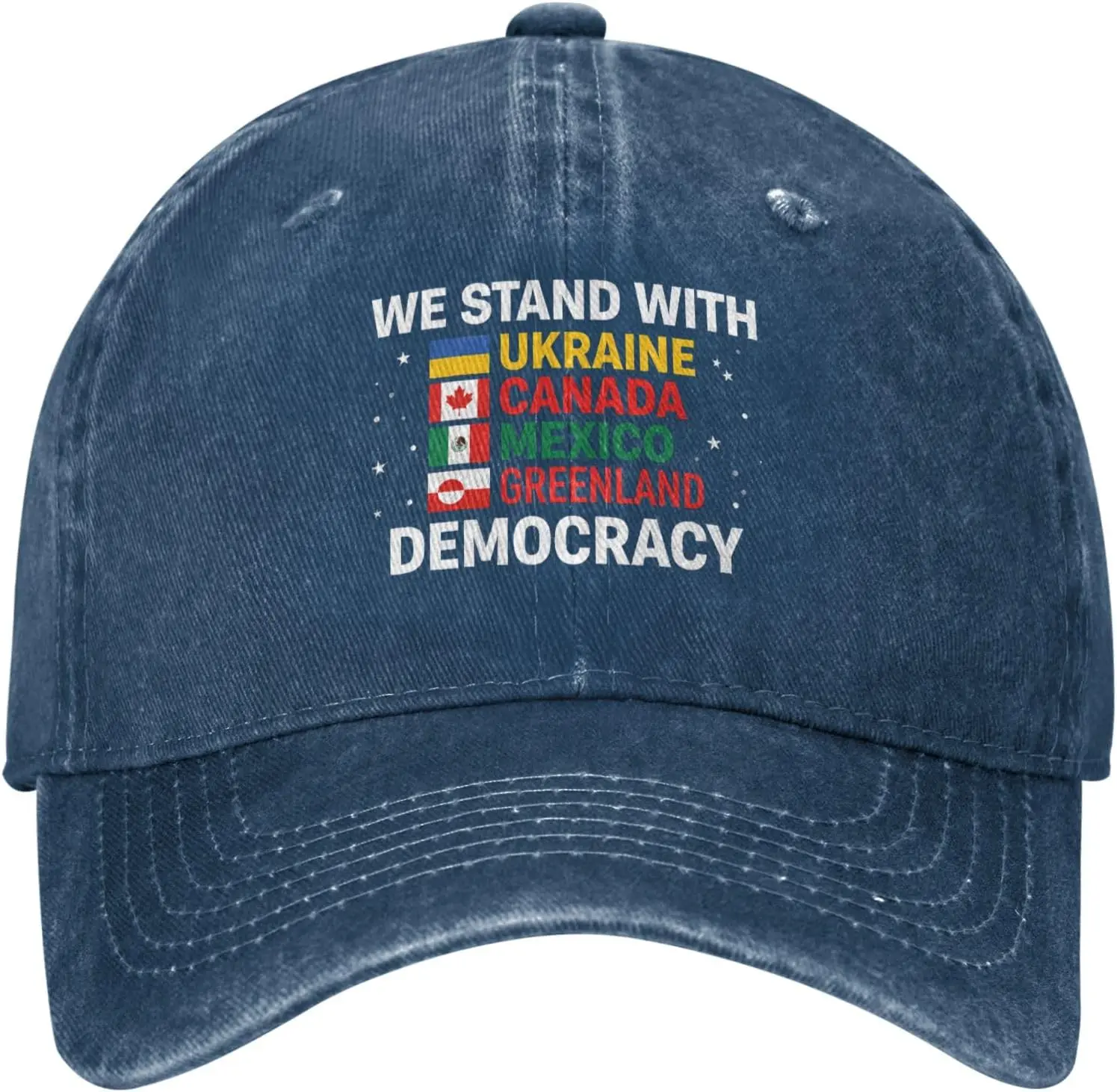 We Stand with Ukraine Canada Mexico Greenland Democracy Golf Hats