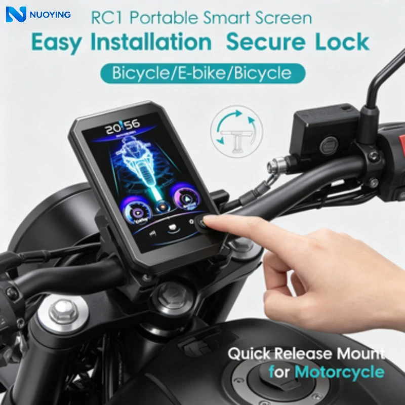 Wyświetlacz do rowerów i motocykli, 3,6 cala, inteligentny, wodoodporny (IP66), bezprzewodowe sterowanie Carplay i Android Auto, urządzenie stereo z nawigacją GPS, bateria 3000 mAh.