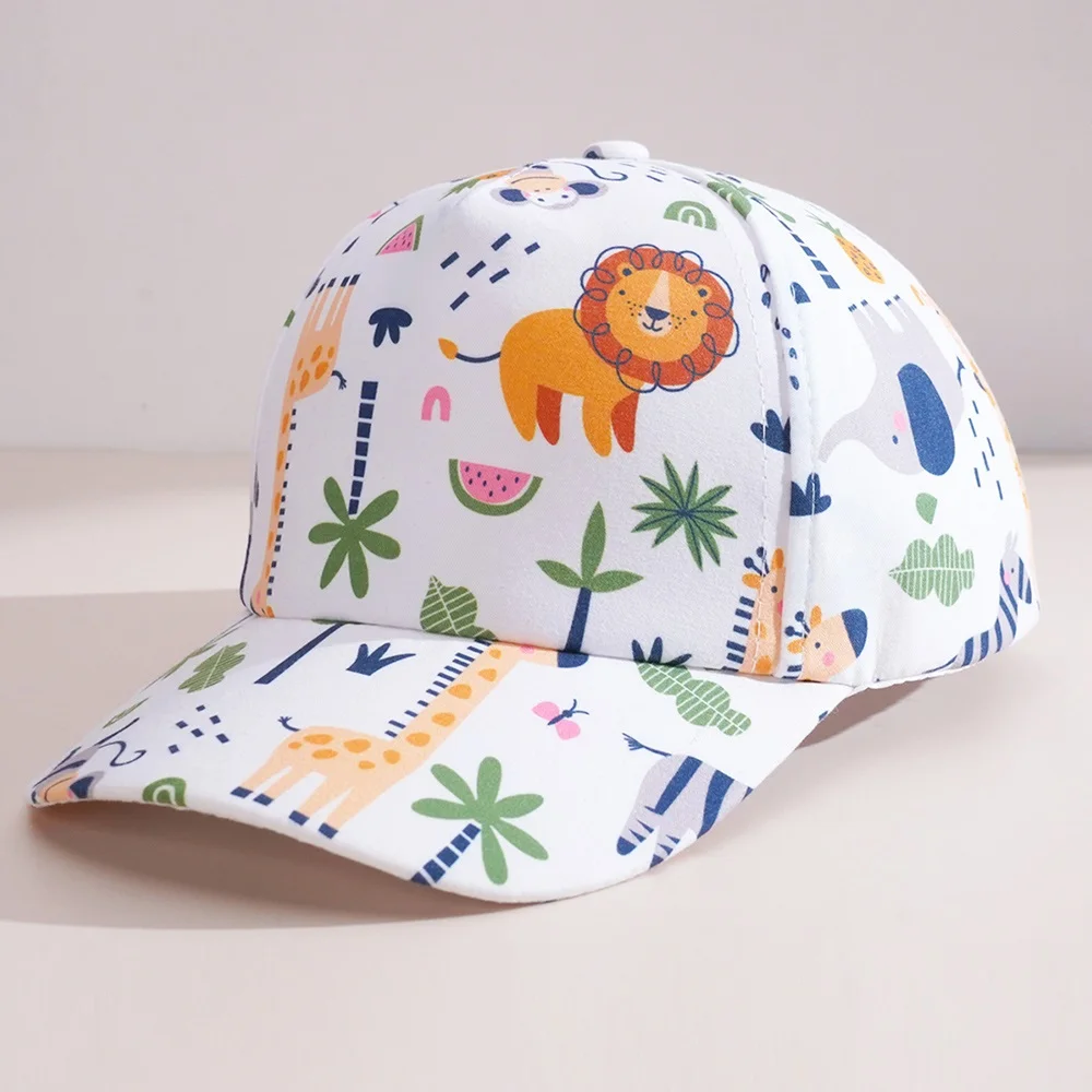 New Cartoon Animal Summer Baby Baseball Cap for Boys Girls Travel Sun Hat for Kids Children Beach Sun Cap Accessories