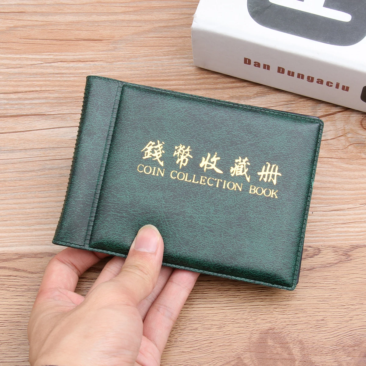 60 جيب عملة جمع الألبوم الأخضر الداكن 10 صفحة حامل المحمولة للعملات المعدنية قبعات الرموز ميداليات شارات غطاء بولي يوريثان الصفحات مقابل