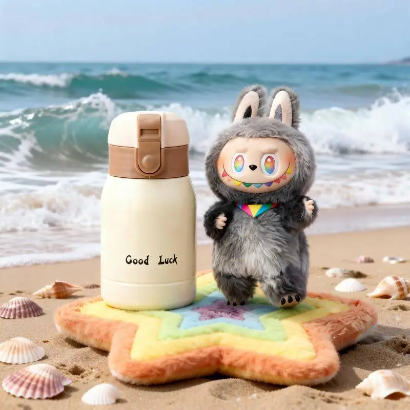 

Термос из нержавеющей стали POP MART THE MONSTERS Forward High Energy Series с фигуркой LABUBU, термобутылка для горячих и холодных напитков