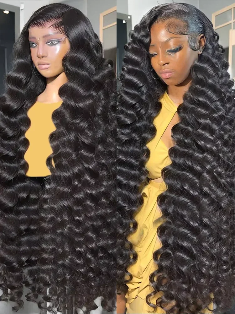 Wig Rambut Manusia Renda Depan HD 13X6 Inci 30 40 Inci Gelombang Longgar 13X4 Wig Keriting Gelombang Dalam Rambut Manusia Brasil Telah Dipetik untuk Wanita