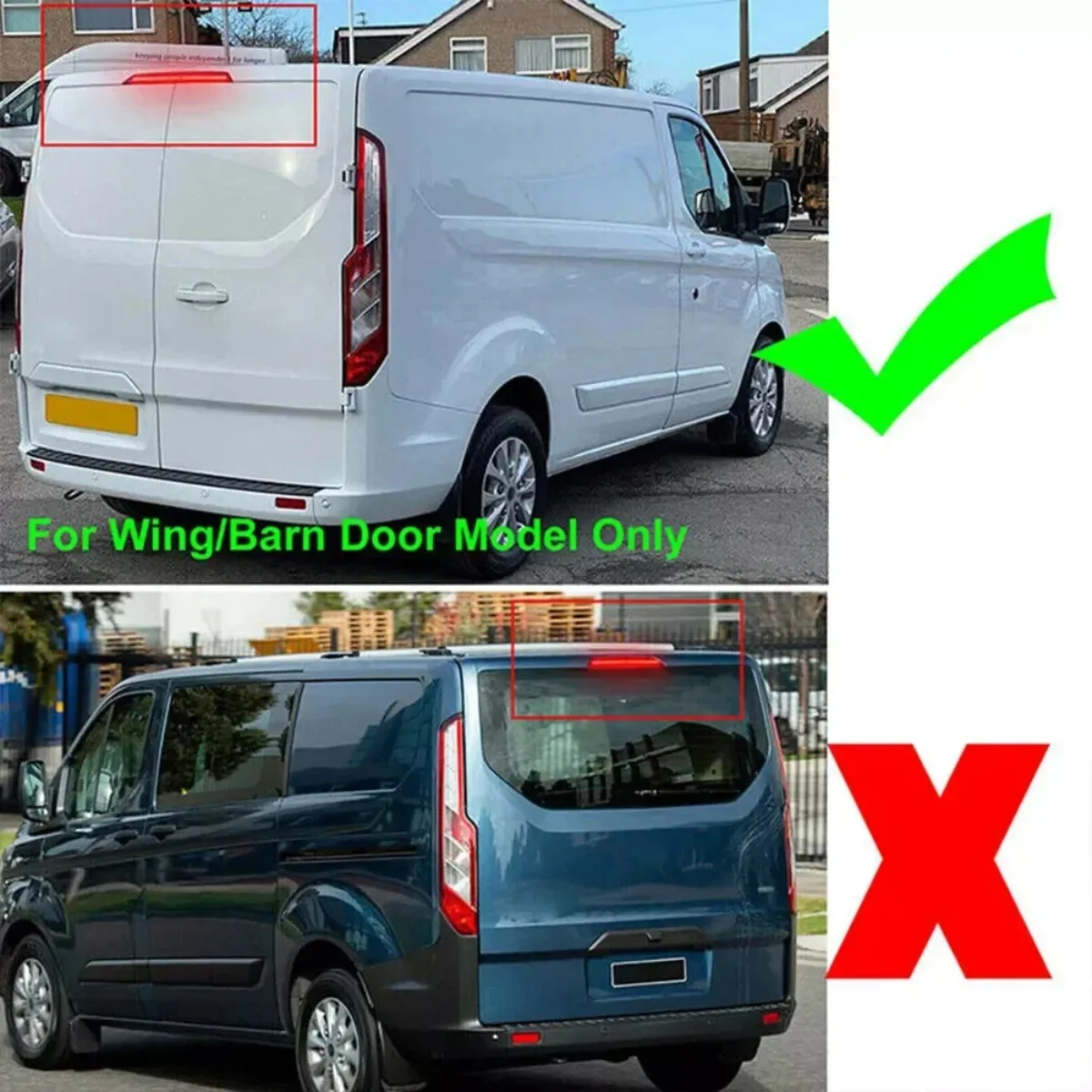 Third Brake Light Stop Light Lamp LED GK21-13N408-AB For Ford Transit/ Tourneo Custom 2012-up Barn Door Models 2009952 2009953