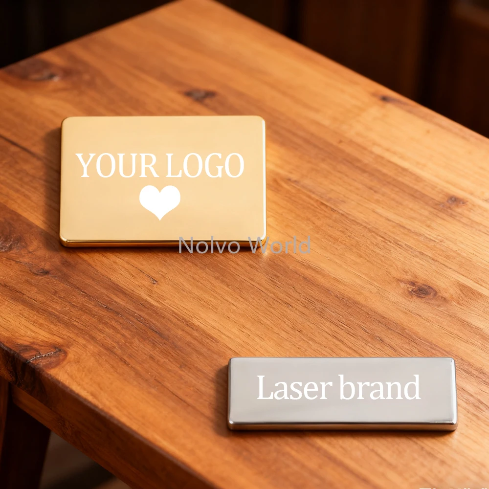 50-100PCS 36x24mm,36x12mm Rectangular Plate Label Fix By Adhesive For Bags Customize Laser Logo Mailbox ID Door Nameplate Tags