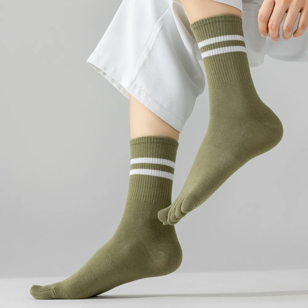 5 paia di calzini antiscivolo da donna sport Athletic Yoga Pilates Sock autunno primavera calzini a cinque dita da donna