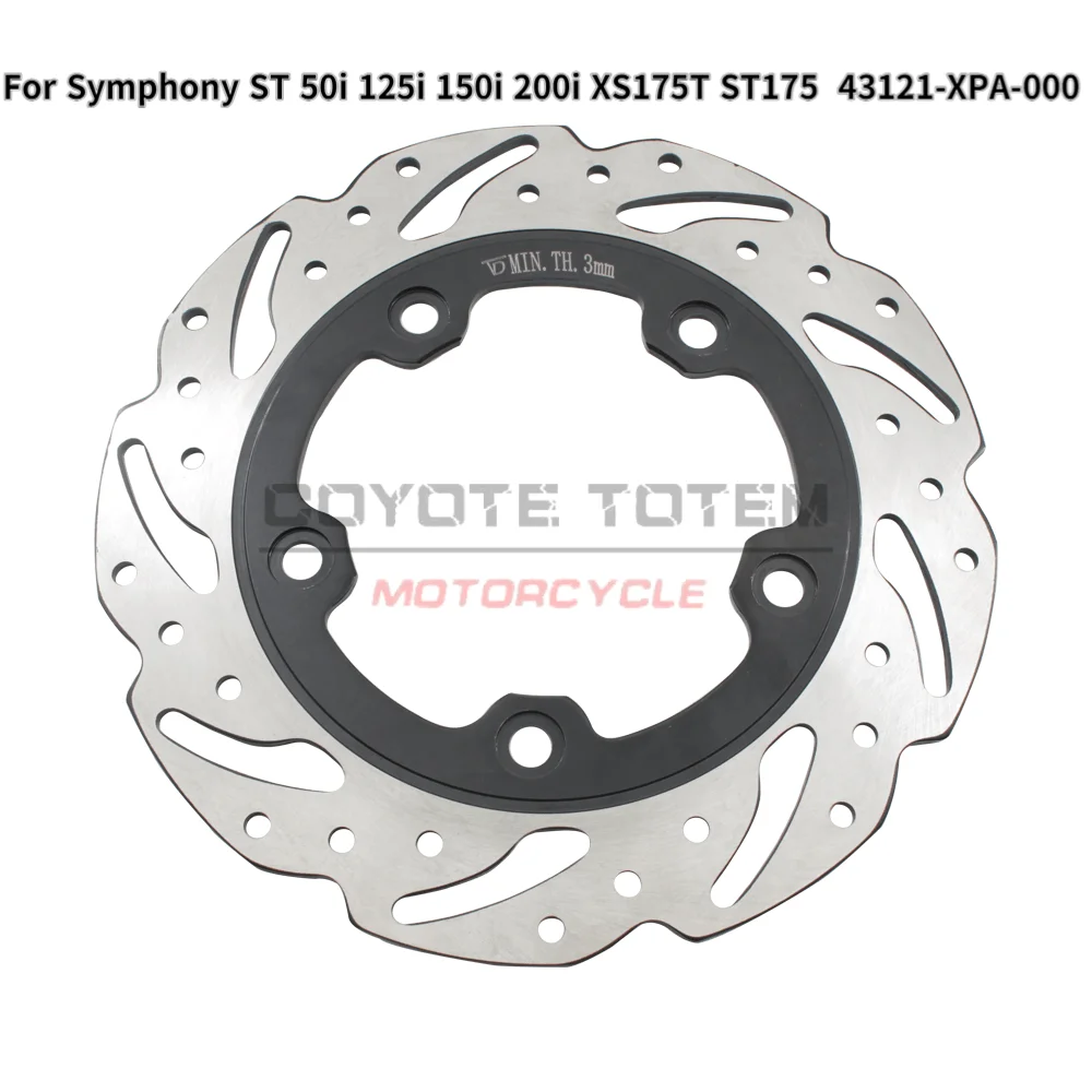 Motorcycle Rear Brake Disc for Sym Symphony ST 50i 125i 150i 200i XS175T ST175 43121-XPA-000