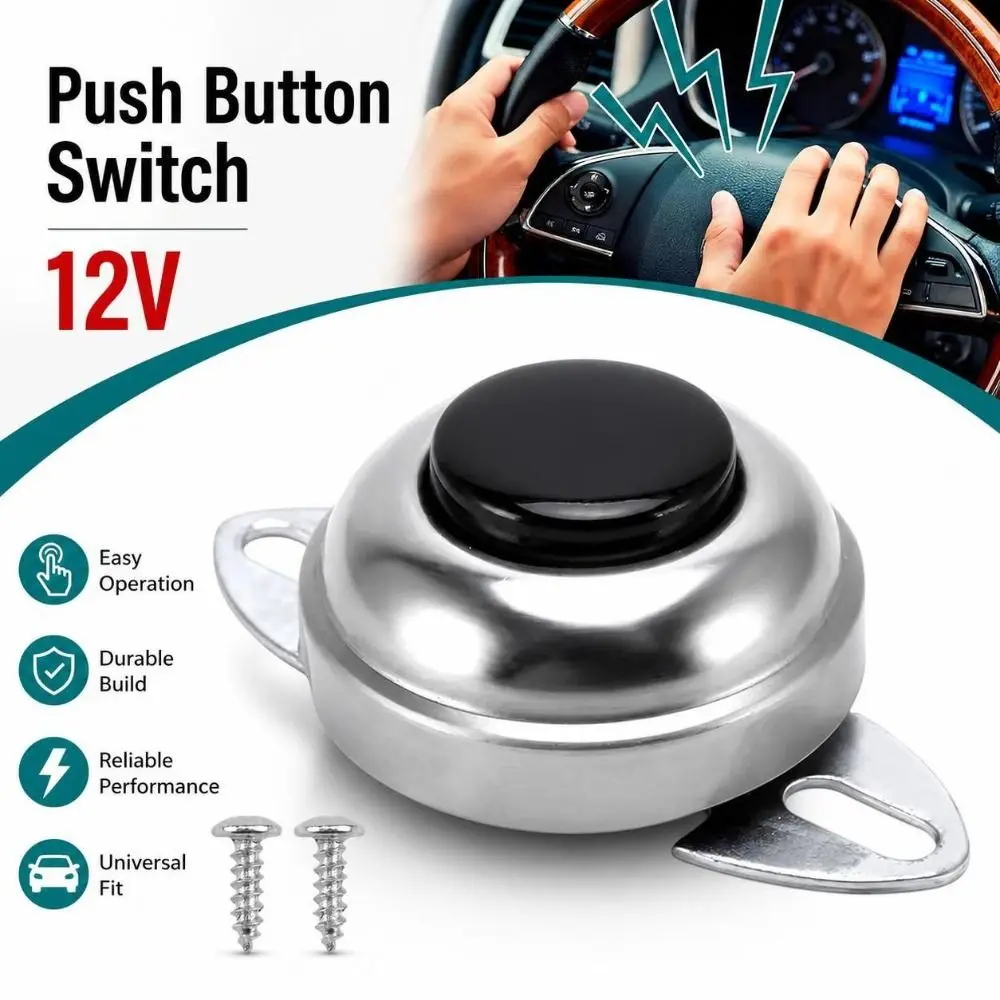 Starter DC12V 24V Push Button Switch With Mount Screws Universal Horn Button Switch Engine Start Switch