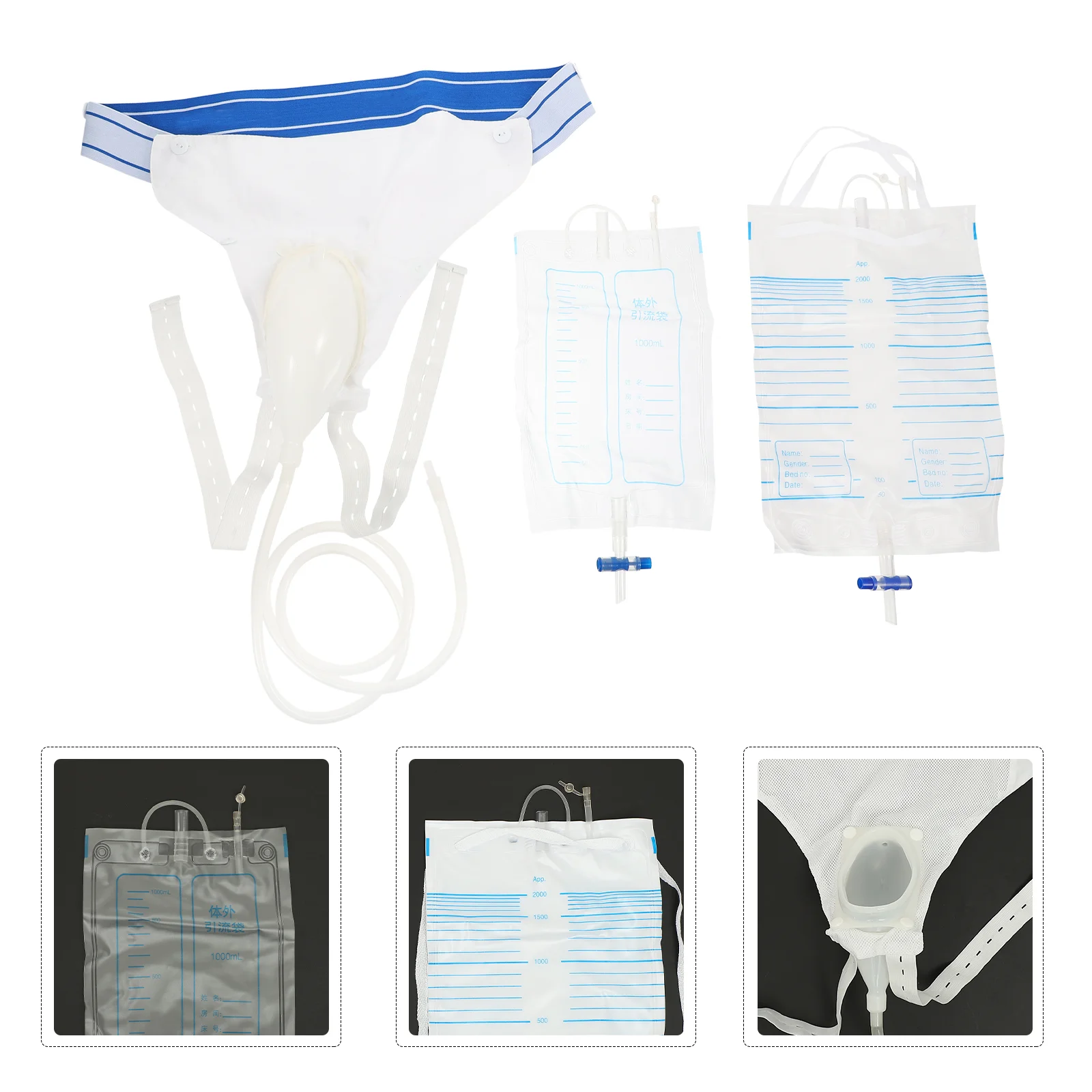 

Urinal Urine Bag for Elderly Kit Catheter Men Patient Supplies Supply Disabled Pouch Bags