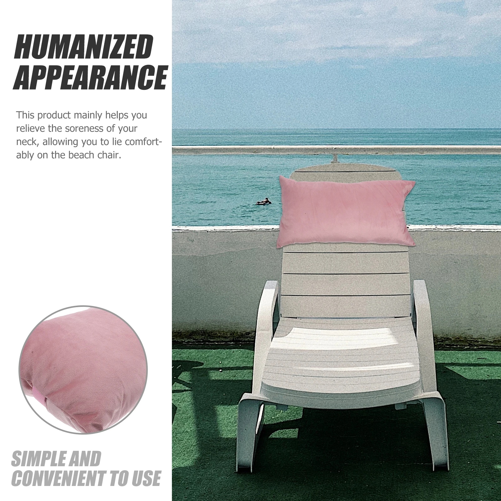 

Detachable Chair Headrest Neck Pillow for Home Office Recliner Chair Comfortable Support Removable Lounger Cushion