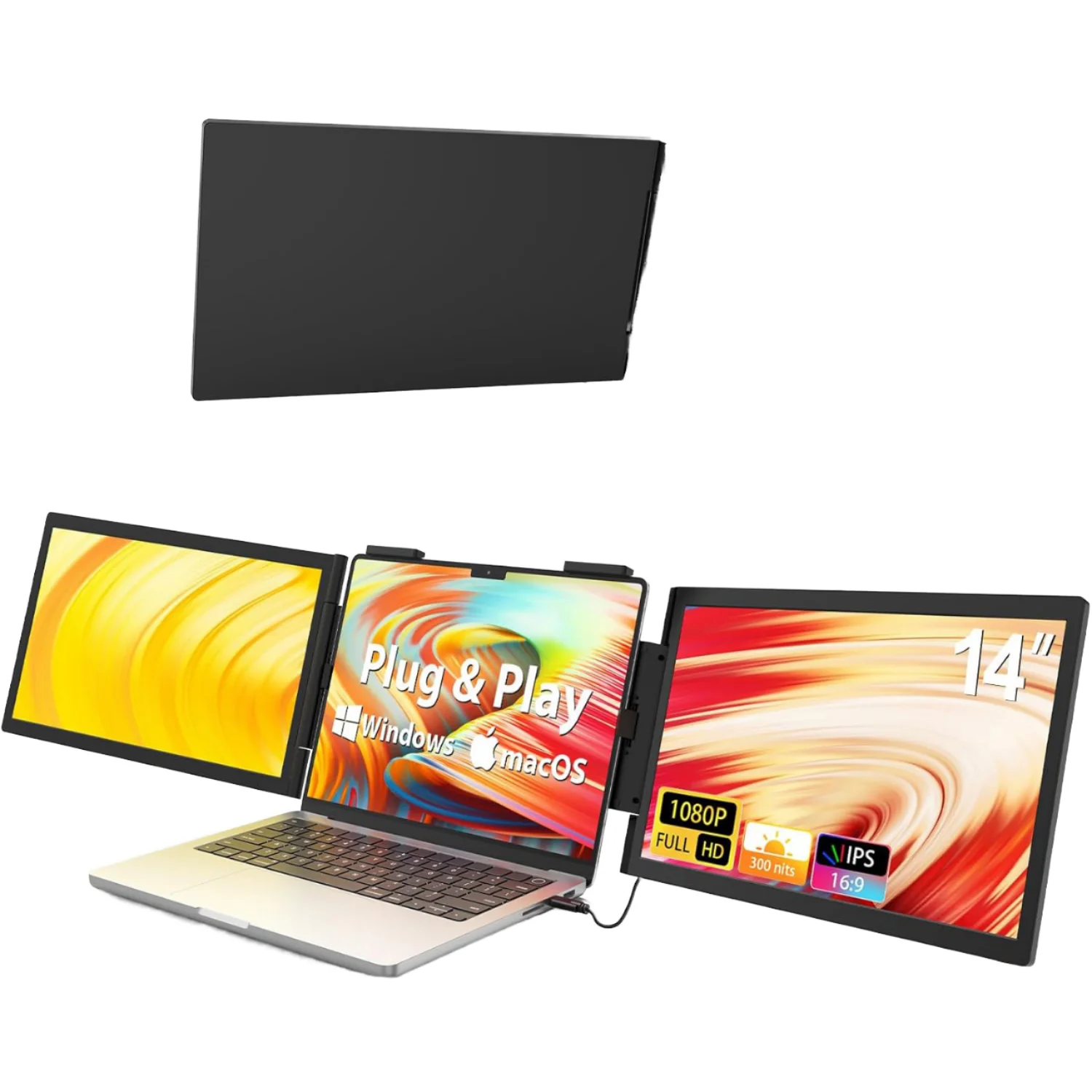 

15.6 Inch High-Definition FHD IPS Gaming Series Portable LCD Backlit Dual Triple Screen Extender For Better Productivity