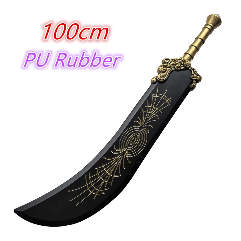 105cm 1:1 코스프레 게임 링 퍼포레이티드 나이프 브로큰 스타 그레이트소드 소품 역할 놀이 거대한 검 PU 고무 소년 장난감 검