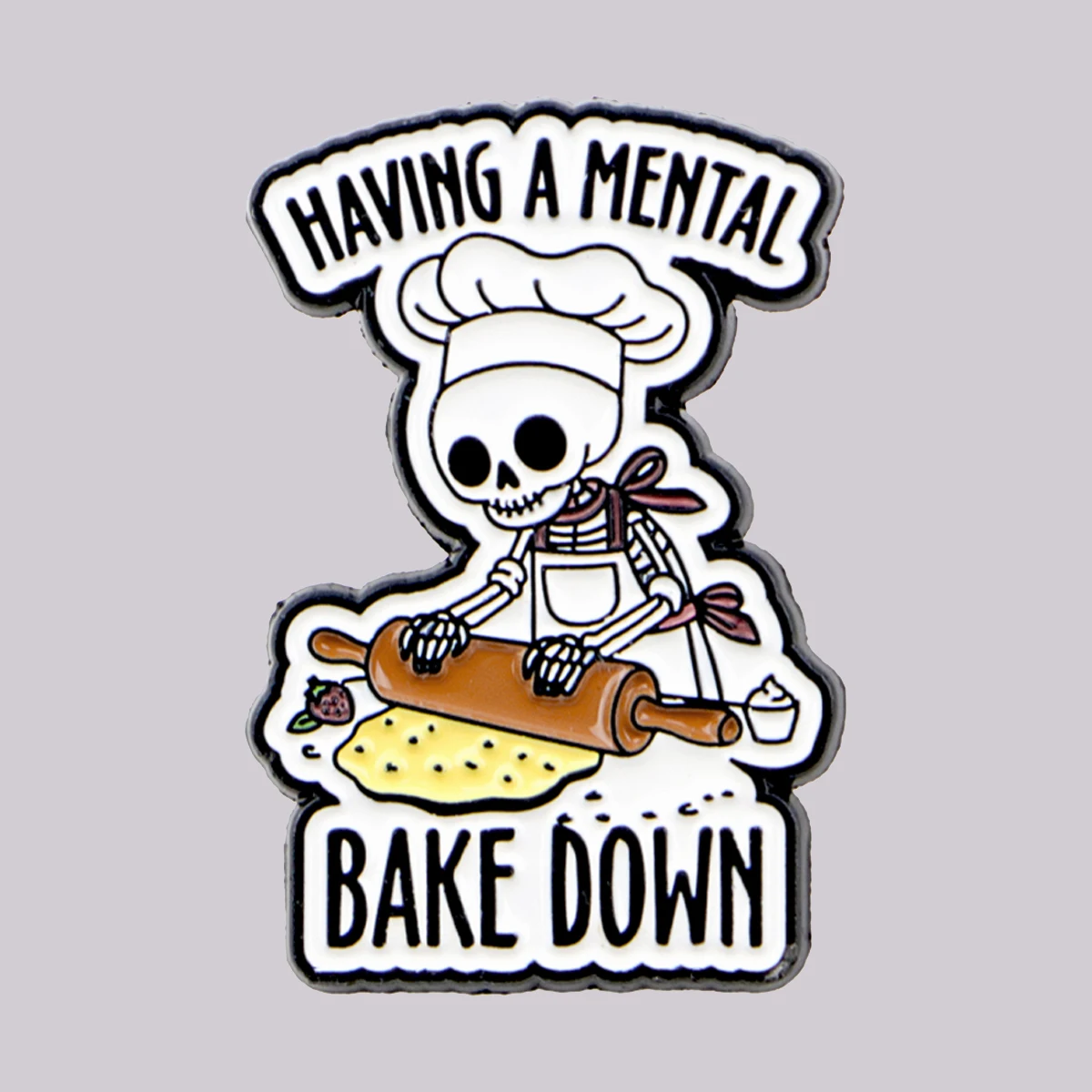Mental Health Enamel Pin Skeleton Quotes Brooch Pines Lapel Pins Badge Clothing Accessories Halloween Jewelry Friends Gifts
