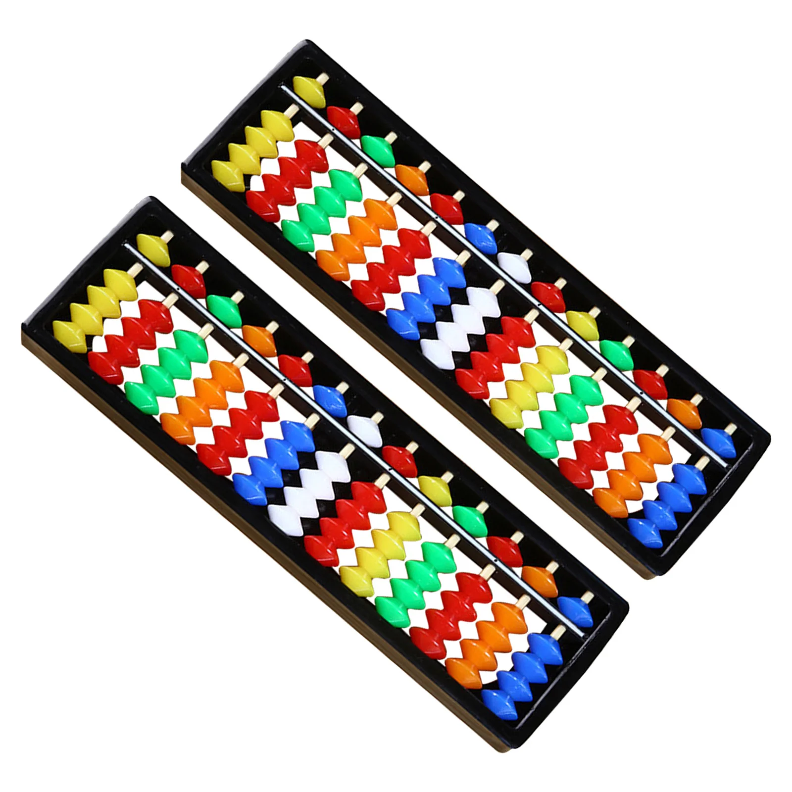 2 Stuks Kleurrijke Plastic Abacus Kids Math Learning Tool voor Thuis Klas Hersenontwikkeling Kids Abacus Vroeg Educatief Speelgoed