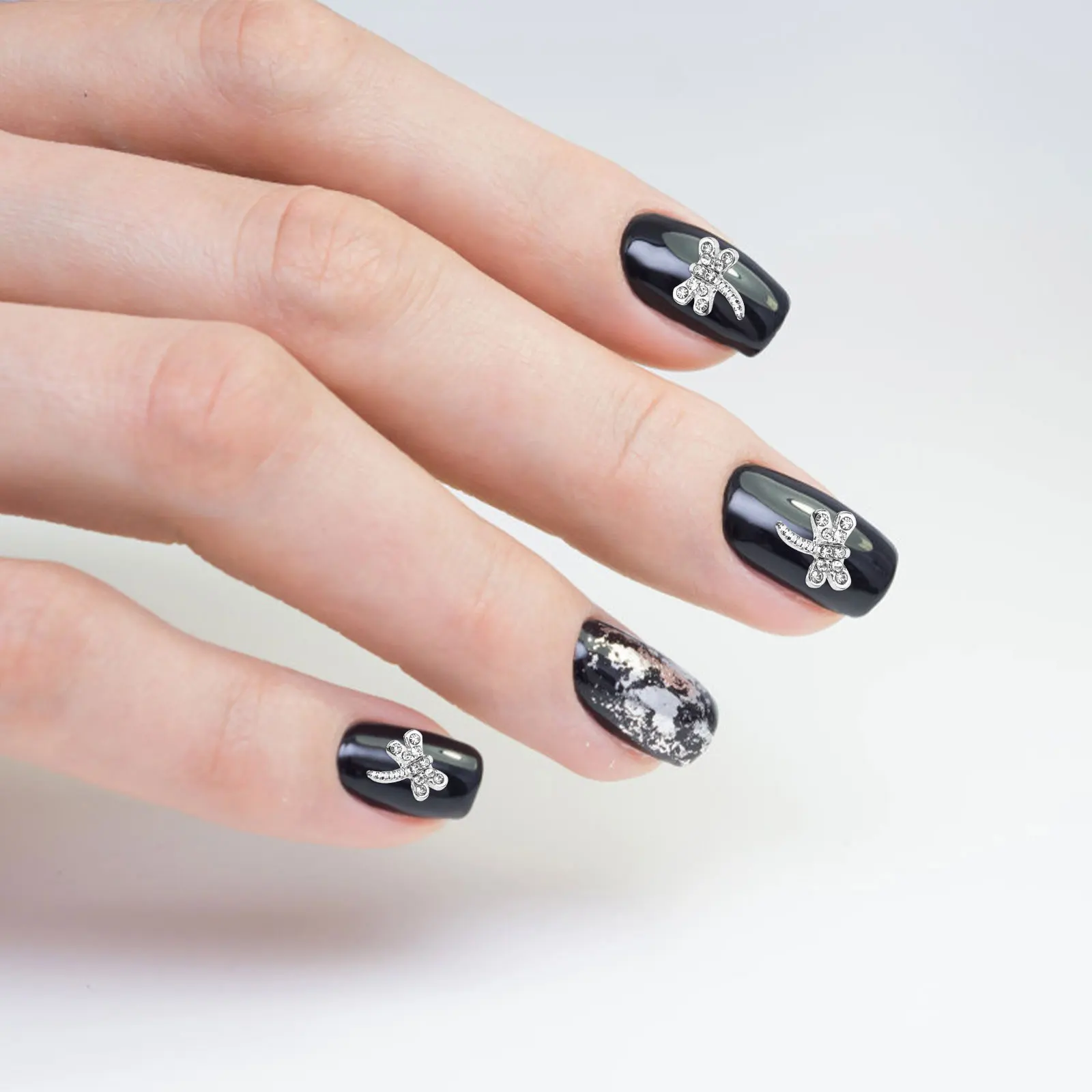 

20Pcs Alloy Nail Charms Dragonfly Shiny Decorative Nail Art Jewels Manicure DIY Accessories Bling Decorations Gold Tooth Gem