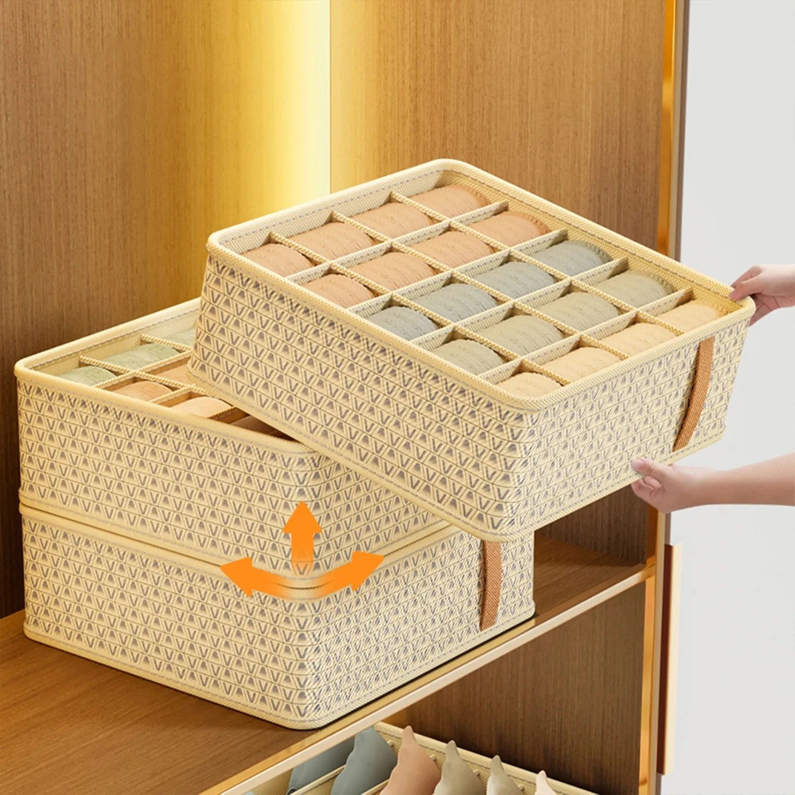 Underwear Storage Box Organizer For Underwear Foldable Cabinet Clothes Organizater Bedroom Socks Pants Drawer Organizers