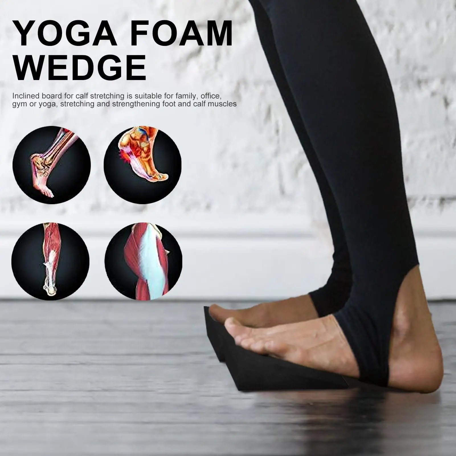Wedge Equipment Calf Stretching Board Squat Blocks Wedge Balance Block For Knee Exercise Workout Calf Ankle Yoga Stretching Gym