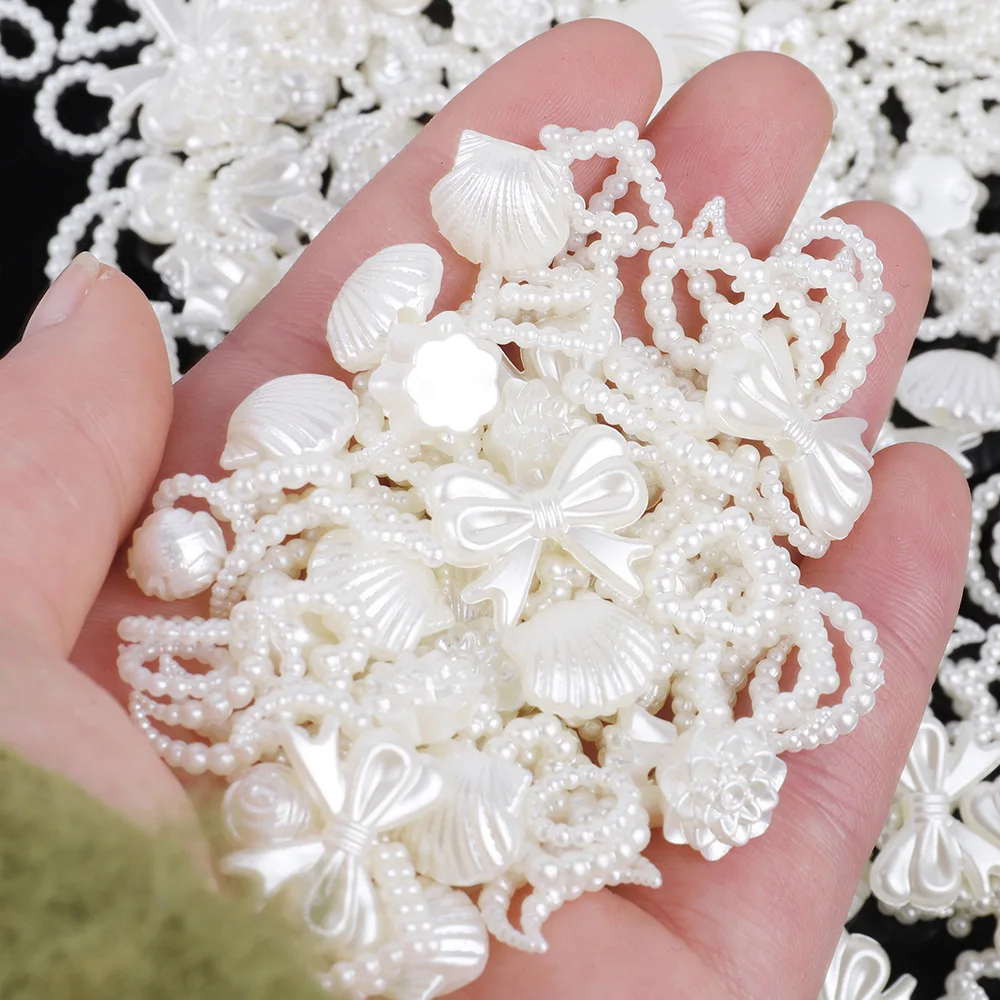 20g Imitation Baroque Pearls Beads AB Transparent Acrylic Beads for Jewelry Making Needlework DIY Bracelet Necklace Accessory