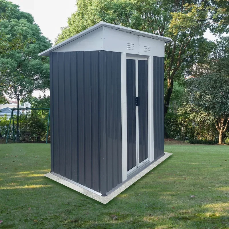 Modular Metal Pet House Outdoor Garden Shed Balcony Storage Utility Room Courtyard Tool Organizer - view 4