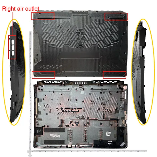 Tylna obudowa LCD / Ramka ekranu / Podpórka pod nadgarstki / Dolna obudowa do TUF Gaming 8 F15 FX506 FA506 FA506II FX506H F17 FA706 FA706U FX706 FX706U