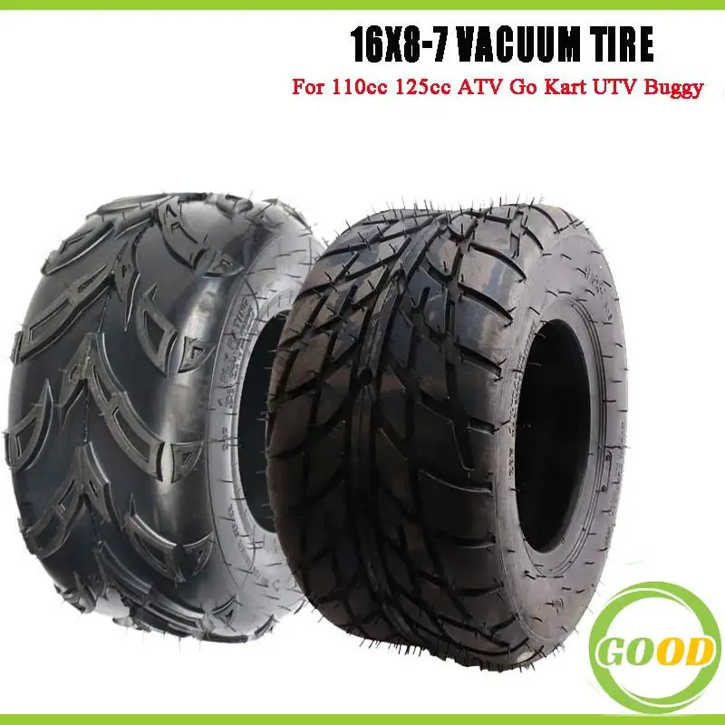 7 Inch Off-road tyre 16x8-7 Tubeless Tire For ATV Buggy Golf Cart Lawn Mower Snow Plow Quad Bike Vacuum Tyre Parts