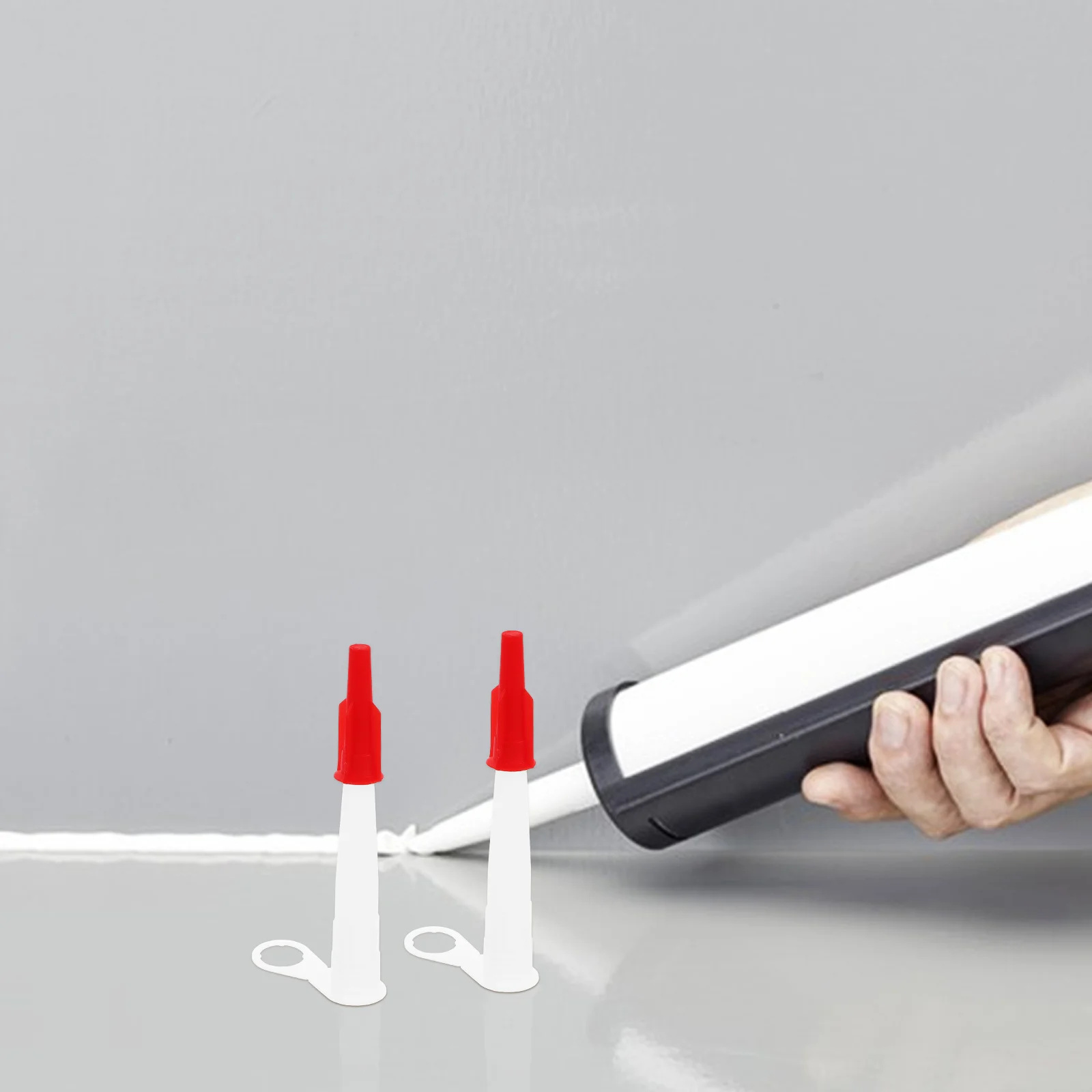 

10pcs Caulking Nozzles Reusable Abs Extension Tips For Sealant Application Wall Floor Tile Gap Filling Tool Sealing Caps