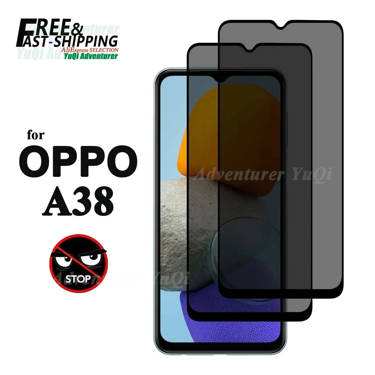 Anti Spy Screen Protector For OPPO A38 4G Privacy Tempered Glass 9H Anti Peep Scratch High Aluminum Case Friendly