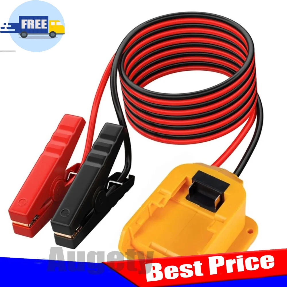Portable Jump Starter for Power Wheel Battery Adapter For Dewalt 20V with 6FT Jumper Cable Car Battery Charger Power Tool