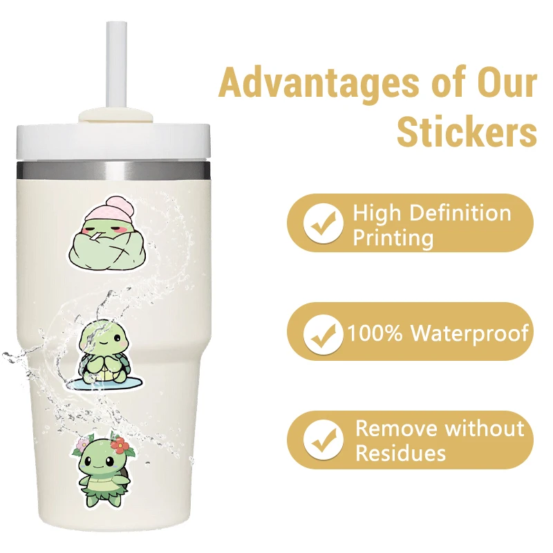 50 قطعة لطيف السلحفاة الصغيرة ملصق الكتابة على الجدران السلحفاة Diary بها بنفسك مذكرات الغيتار الهاتف الأمتعة ملصق الأطفال بنين بنات ملصق اللعب