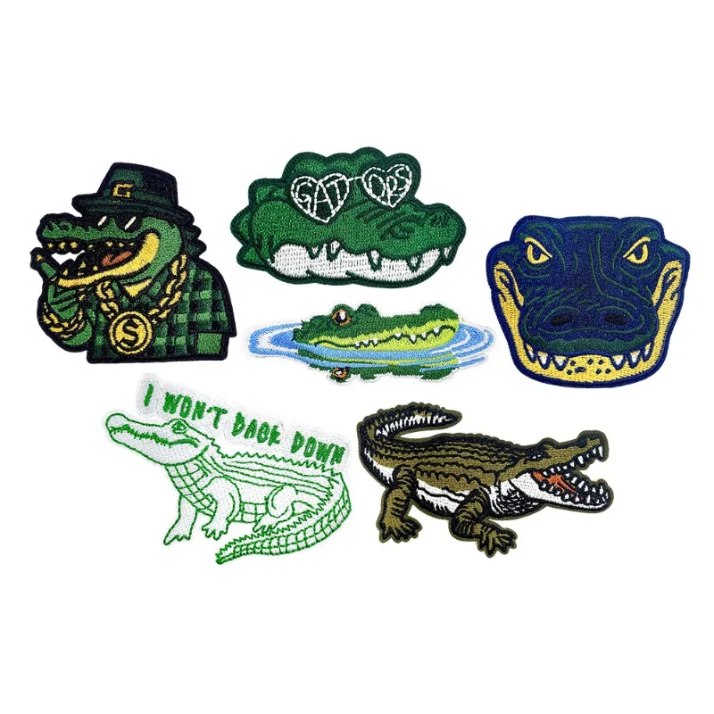 

Creative Florida Crocodile Animals Iron-on Sew Embroidery Badge Patches DIY T-shirt Hat Backpack Clothing Appliques Sticker