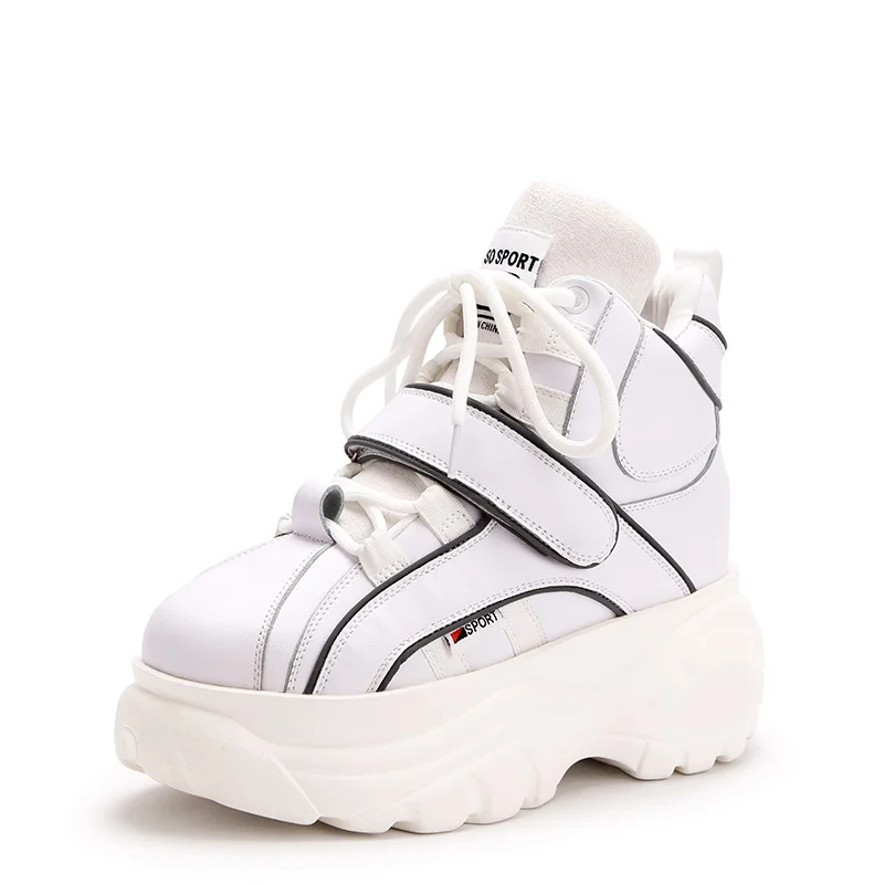 Scarpe da ginnastica con plateau sul tallone donna nuove 2023 décolleté Sneakers con tacco femminile zeppe scarpe grosse per le donne scarpe da