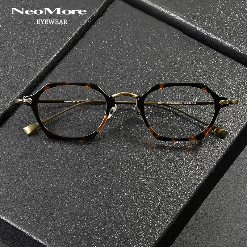 

Small Frame Acetate Eyewear Frame Men's Fashion Prescription Myopia Reading Pure Titanium Glasses Frame Computer Gaming Goggles