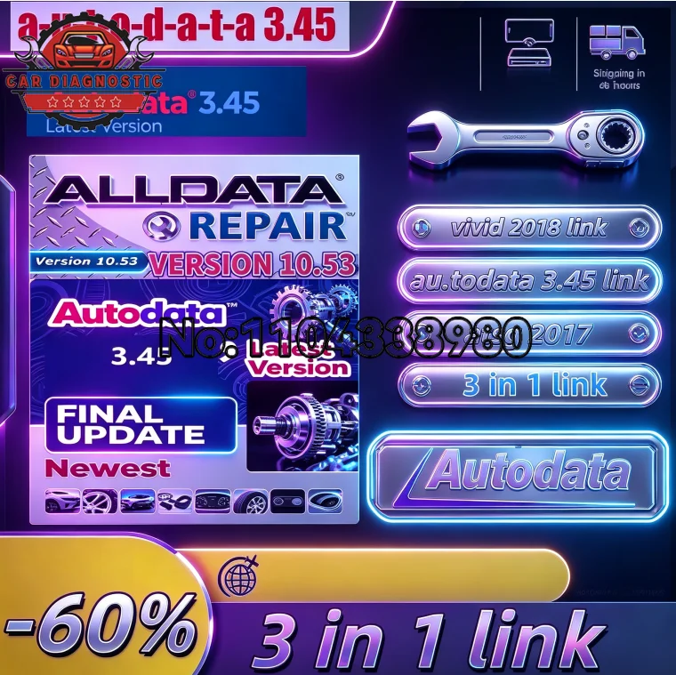 Hot Autodata 3.45 + Auto Repair Software Workshop DATA Vivid 2018 (Atris-Technik) +Install Video for European Cars Software