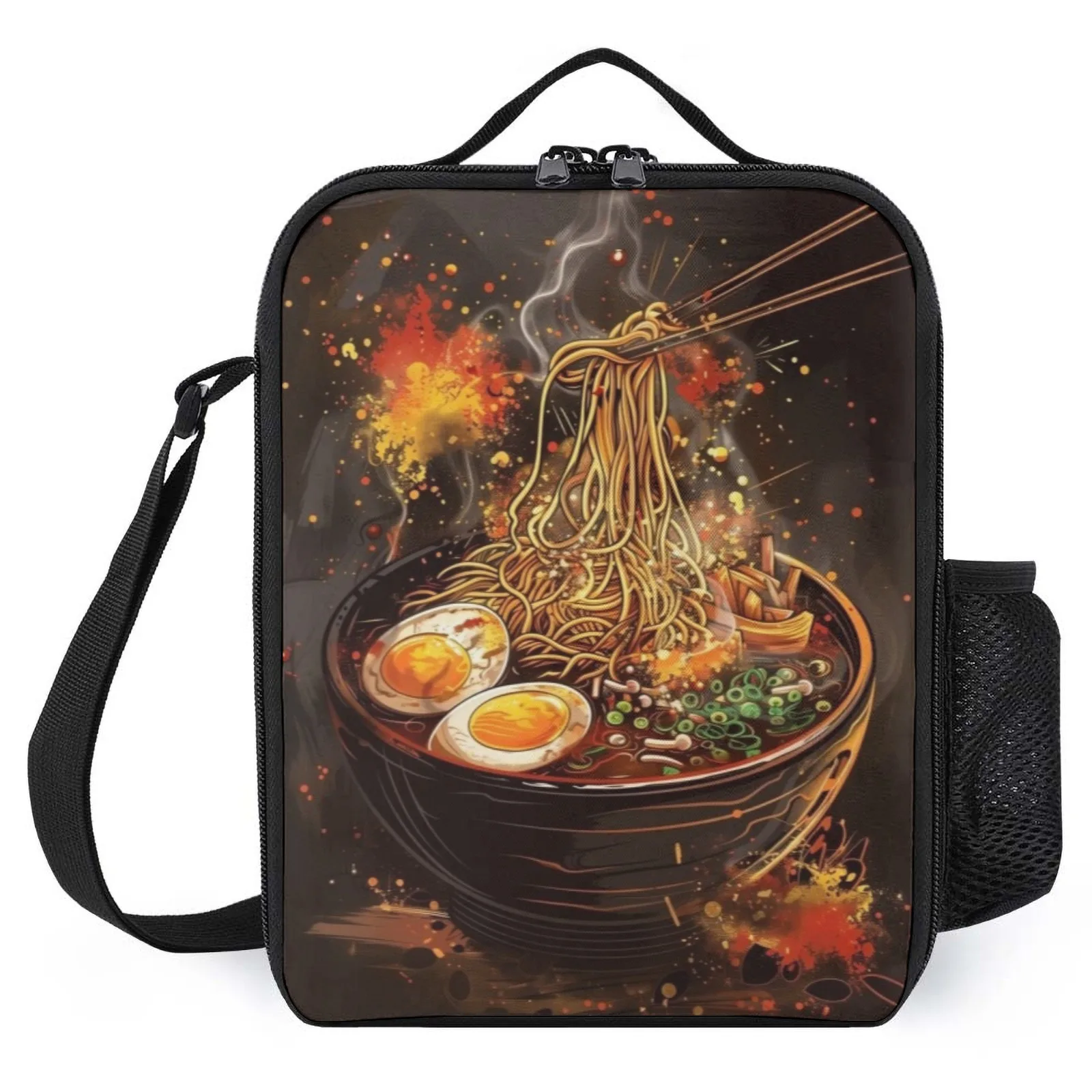 

Ramen Japan Neon Art Sac Isotherme A Repas Сумка для обеда с принтом Винтажные термосумки для обеда Изоляционная сумка для ланча