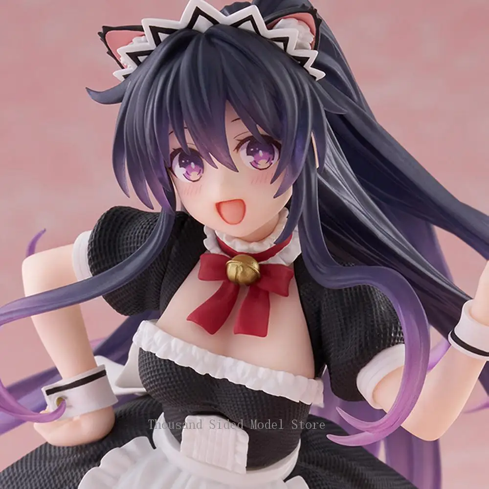 Original genuíno TAITO DATE A LIVE Coreful Yatogami Tohka (Nekomimi Maid ver.) Figura de anime de ação 18CM lindo modelo colecionável