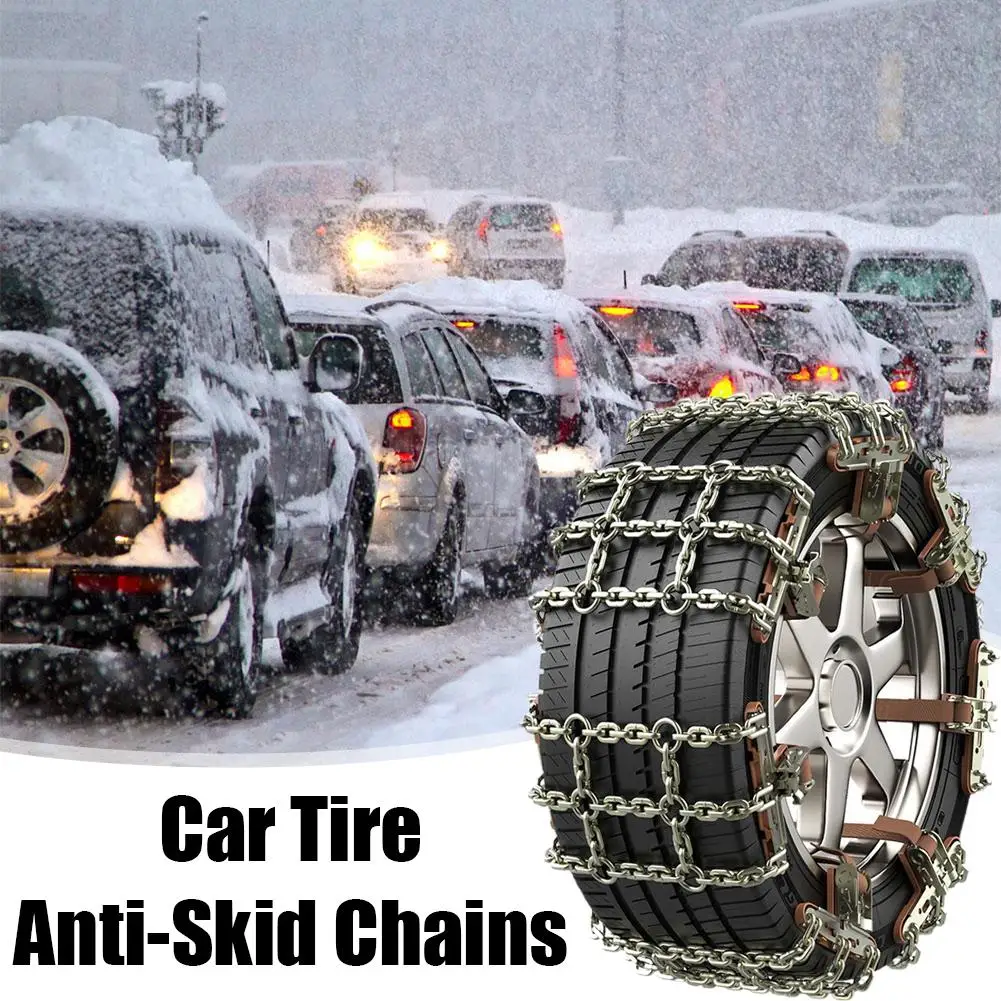 1/4PCS Car Snow Chains Universal Tire Traction Chains For Winter Ice Snow Mud Anti Skid Socks For Sedan SUV 4x4 Vehicle